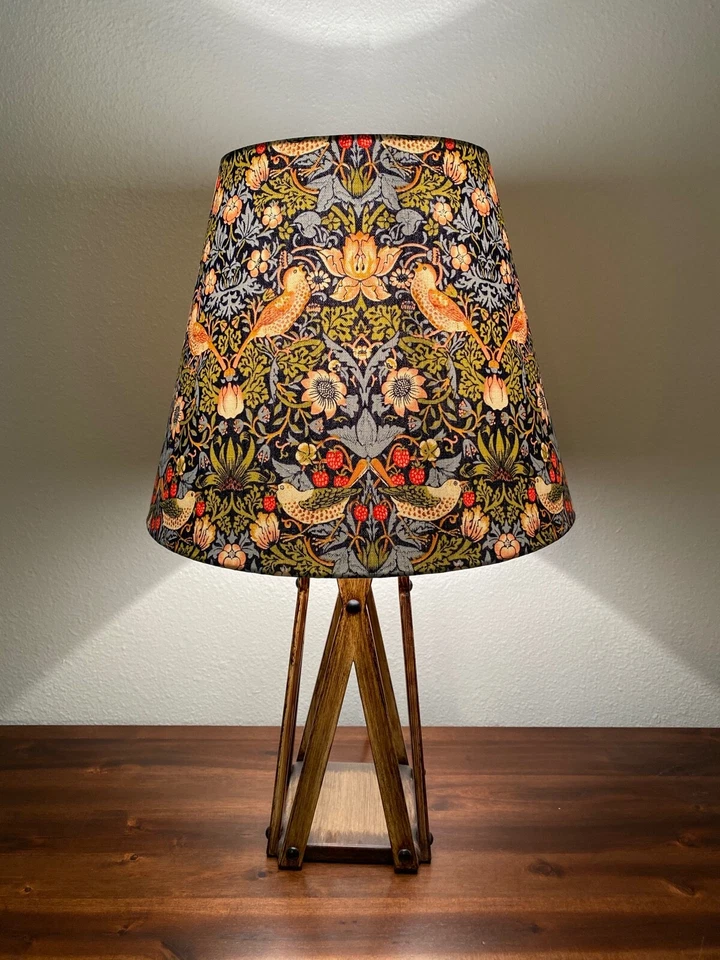 William Morris Strawberry Thief Navy Handmade Lampshade - Image 3 of 4
