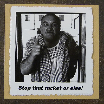 POP-KARD feat. STOP THAT RACKET OR ELSE rock music ? , 15x15cm greeting ...