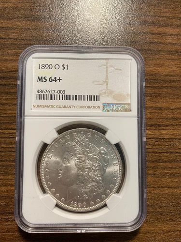 1890-O Morgan Silver Dollar $1 NGC MINT STATE 64+ MS 64+ PLUS PQ NICE