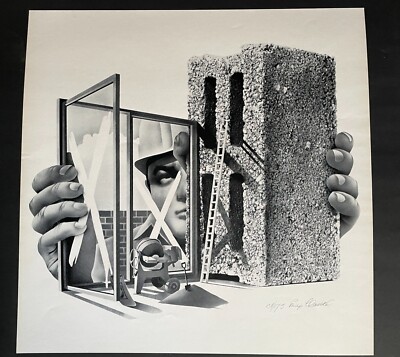 PHILIP CASTLE: original Airbrush, early seventies, signed and numbered