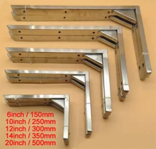  Brackets - Corner Braces Right Angle L Shape Stainless Steel Screws Large Mini