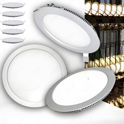 Ultraslim 3W 9W 12W 15W 18W 24W LED Panel Downlight Einbauleuchte Deckenleuchte