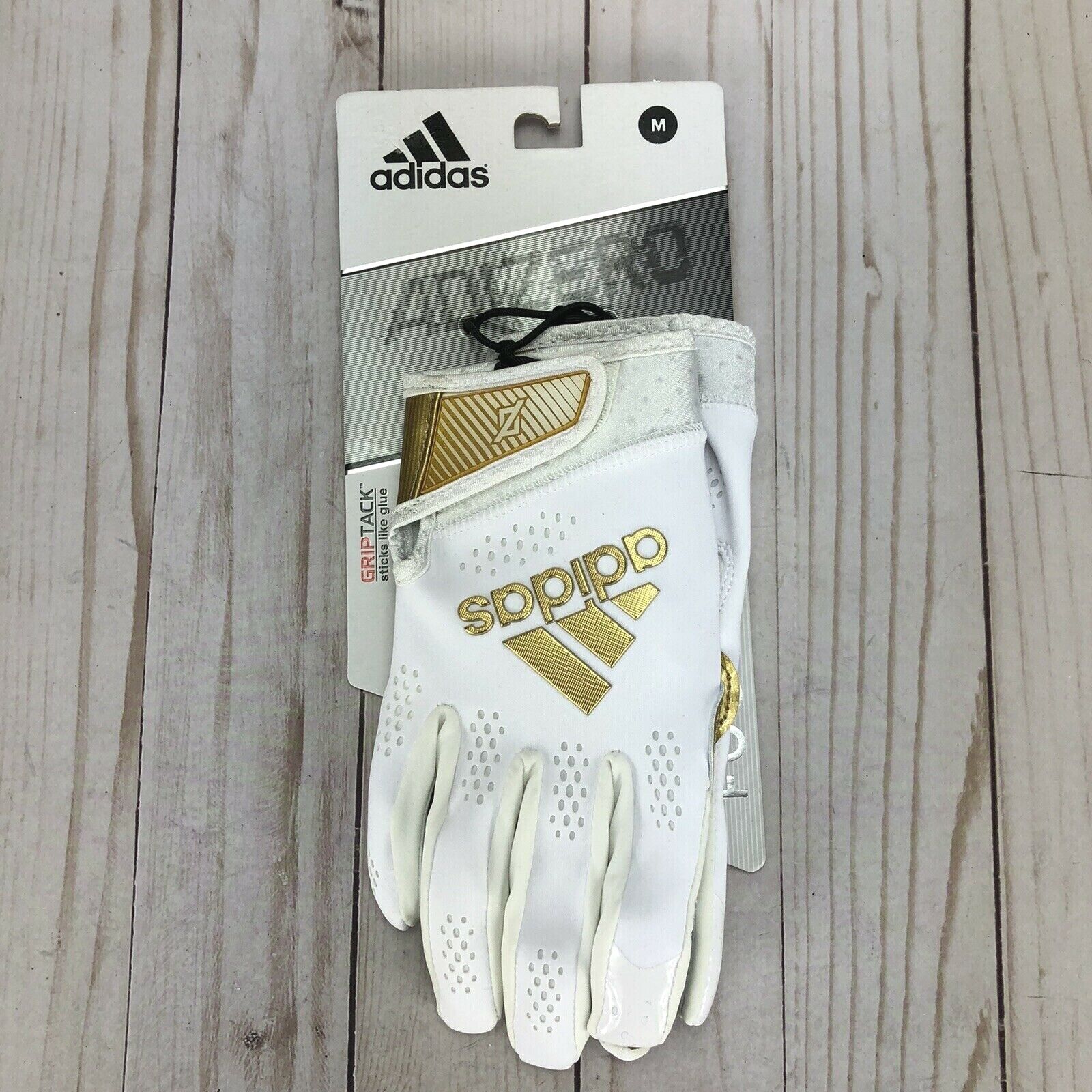 Adidas Adizero 5-Star 11 Receivers Football Gloves White Gold Adult Choose  Size