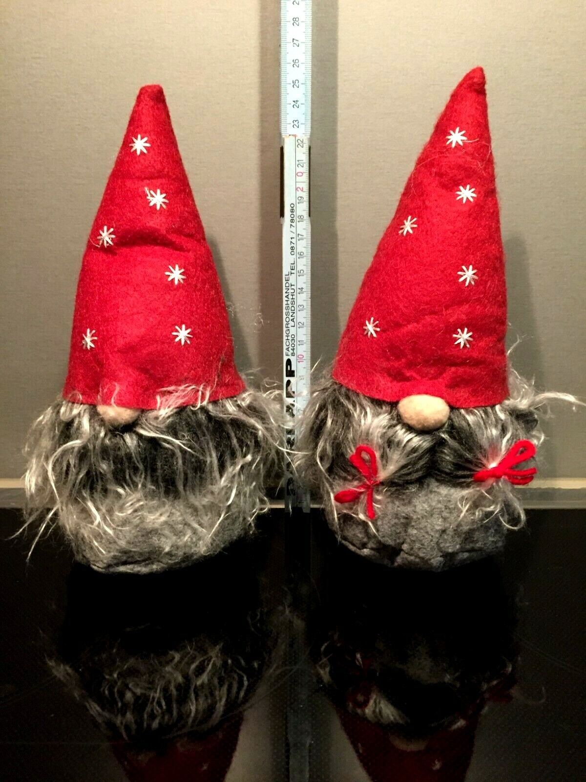 Handgefertigte Weihnachtswichtel 2er Set - Plüsch Dekoration Für Regale Und Tische