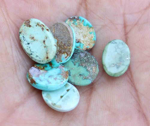 31.0 Ct NATURAL ARIZONA TIBETAN TURQUOISE 10.5*15.5 Mm CABOCHON LOOSE GEMSTONE - Picture 3 of 5