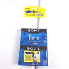2 Pack Sony 8mm Video Cassette Tapes 120 Minute Video Cassette New Sealed