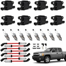 8pk Uf413 Square Coil Packs Spark Plugs Wires For Select 2007-2013 Gm 5.3l V8s