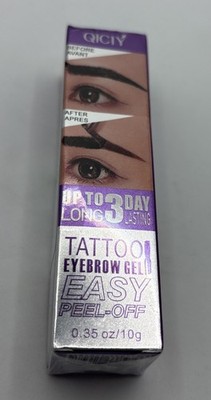 QICIY Easy Peel off Tattoo Eyebrow Gel #2 Light Brown