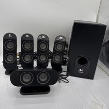Logitech X-530 5.1 PC sonido envolvente probado buenos 5 altavoces + subwoofer