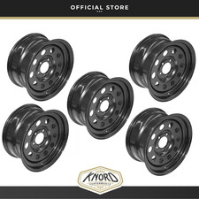 LAND ROVER DISCOVERY 2 TD5 V8 BLACK MODULAR 8x16 STEEL WHEELS x5 ET25 TERRAFIRMA