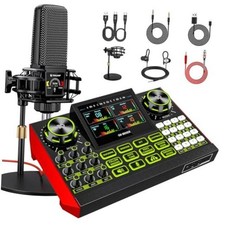 Podcast Equipment Bundle with Audio Mixer Sound Card and Podcast G9-PKRO