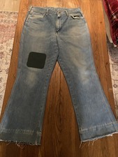 Vintage 1970s Maverick Light Wash Flair Bootcut Denim Jeans Waist 32 L 28 USA.