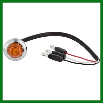 Maxxima 3/4'' Side Marker Clearance Stop Turn Tail Brake light LED Amber Lens