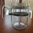 Vintage PYREX Flameware Glass Percolator 9 Cup Coffee 7759  Complete