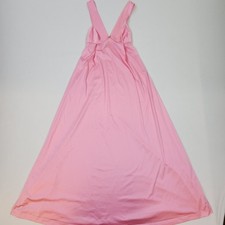 Vtg VASSARETTE Hot Coral Pink Peignior Maxi Gown Nightgown Art Deco Sz Petite