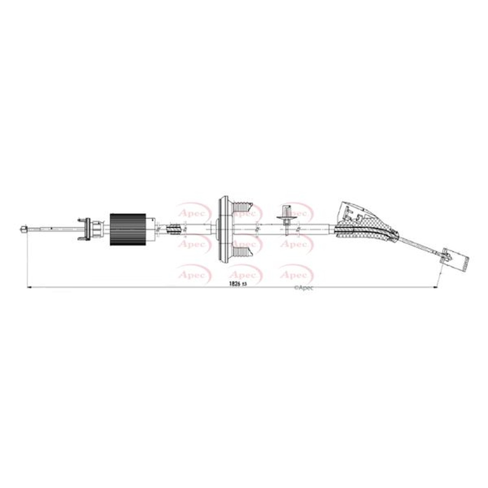 Handbrake Cable Front CAB1656 Apec Hand Brake Parking Genuine Quality Guaranteed - Image 2