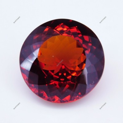 16,10 ct natürlicher Ahorn Orange Saphir Rundschliff Zertifizierter Loser Ede...