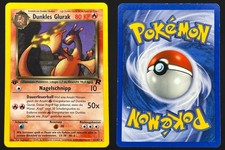 DUNKLES GLURAK 1. EDITION 21/82 RARE TEAM ROCKET POKEMON LP DARK CHARIZARD