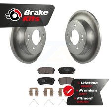 Rear Coated Brake Rotor Ceramic Pad Kit For 2018-2023 Hyundai Kona FWD with 2.0L