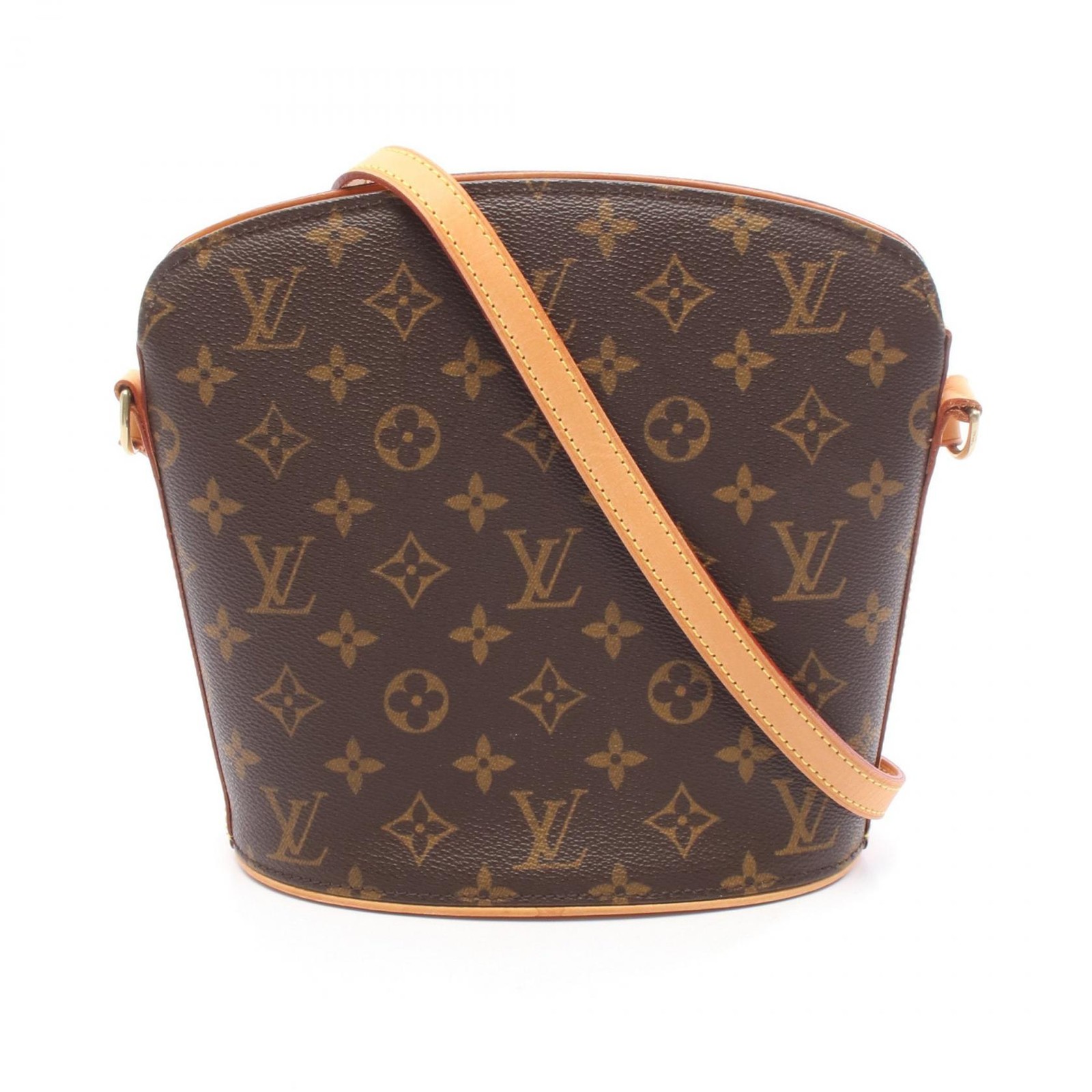LOUIS VUITTON Drouot Shoulder crossbody Bag M51290 Monogram leather Brown Used