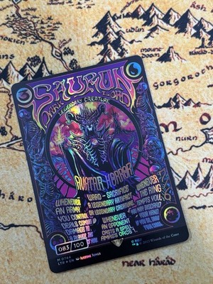 MTG LotR Lord of the Rings Sauron, the Dark Lord Poster Serial Numbered 083/100