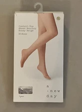 CONTROL TOP SHEER Pantyhose  HOSIERY Women HONEY BEIGE NEW MEDIUM/LARGE tights