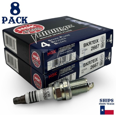 #ad NGK 2667 Iridium IX Spark Plugs BKR7EIX 8 Pack $110.77