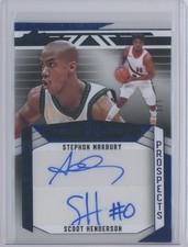 2024 Leaf Sports Heroes Clear Blue Stephon Marbury Scoot Henderson 1/1 Auto 