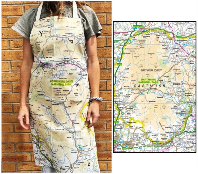 The OS Map Adult Apron - Dartmoor National Park (General merchandise)