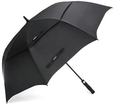 Oversize Windproof Automatic-Open Golf Umbrella, Double Canopy Design