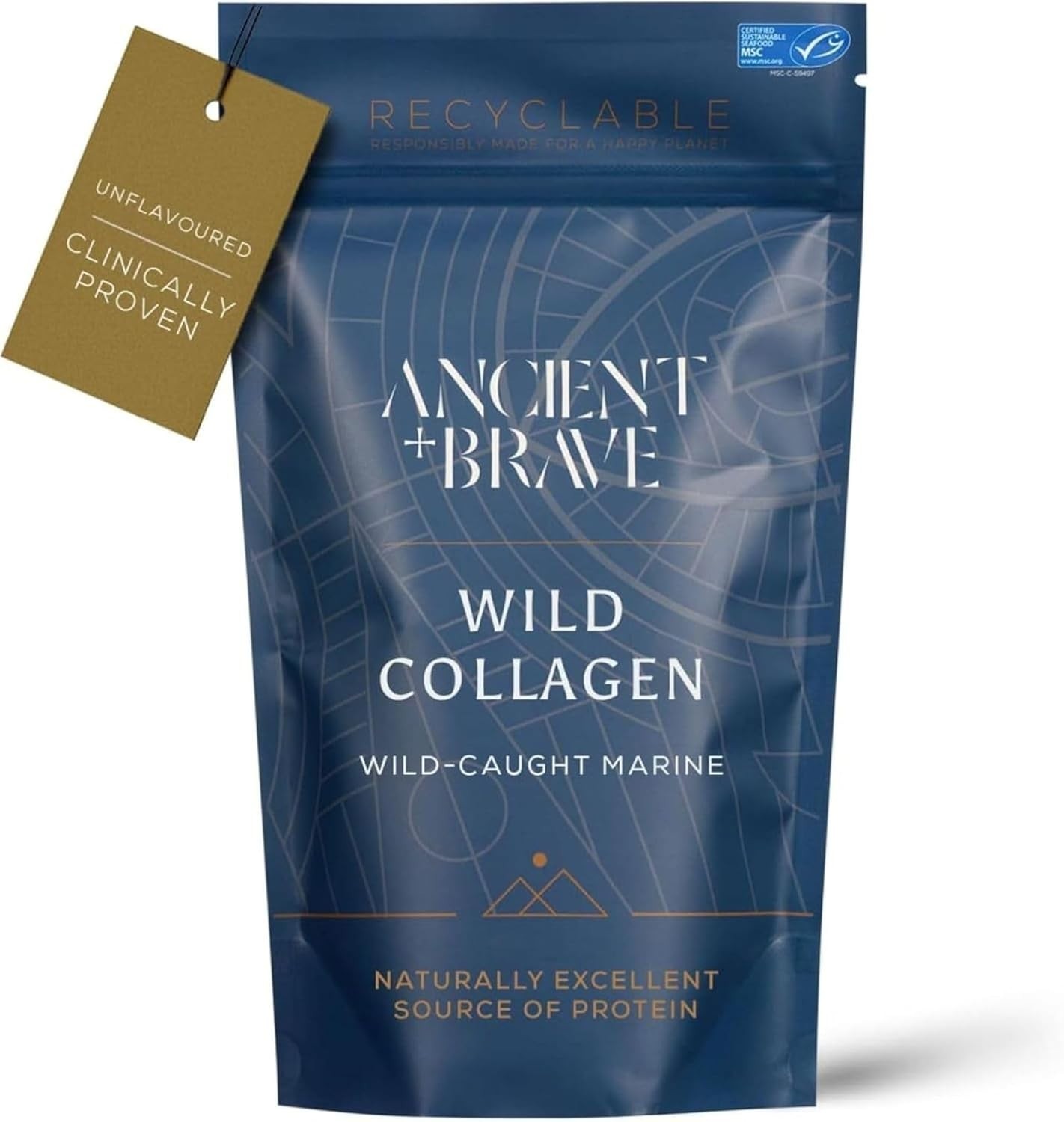 Ancient + Brave Wild Collagen 200G - Wild Caught Marine Collagen Powder Supplement - 100% Hydrolysed Collagen Peptides (Fish) - High Protein, Fasting, Keto - Image 2