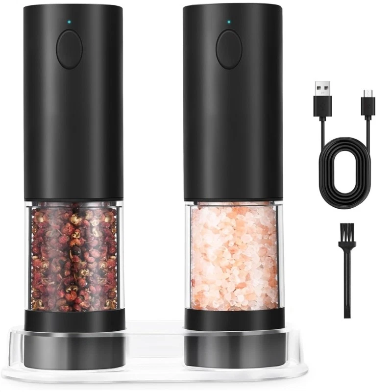 Electric Peppers Salt Mill Electric Spices Grinder Adjustable Coarseness Mill
