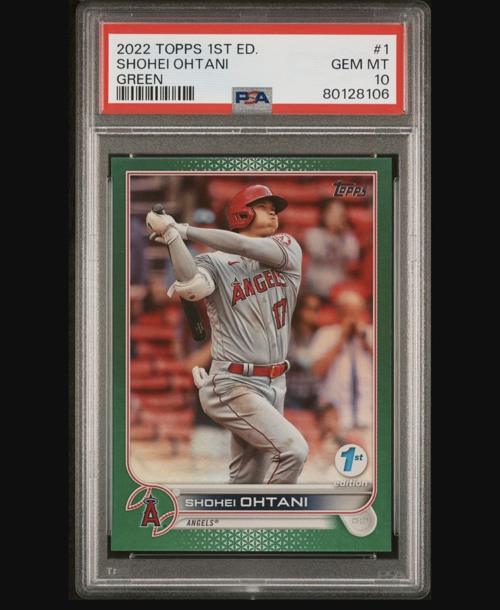 2022 Topps Series 1 1st Edition Green /150 Shohei Ohtani PSA 10
