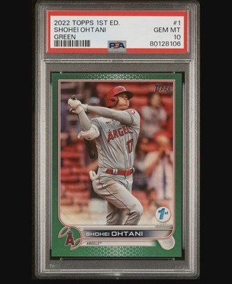 2022 Topps Series 1 1st Edition Green /150 Shohei Ohtani PSA 10