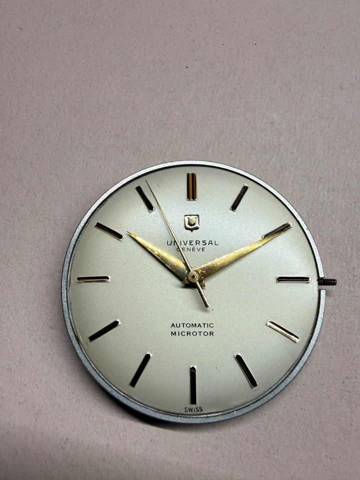 Universal Genève Microtor Kaliber 215 -Zifferblatt, Zeiger, Krone und Glas - Image 2 of 4