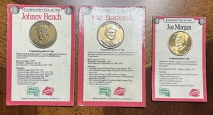 Johnny Bench Yastrzemski  Joe Morgan Commemorative Coin Hillshire Farms Kahn's