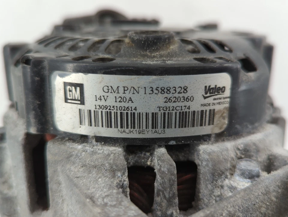 Chevrolet Equinox 2010 alternador generador conjunto de carga motor OEM J2SSR Foto 2 de 4
