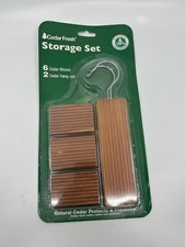 Cedar Fresh Storage Set Includes 2 Cedar Hang UPS  6 Cedar Blocks NEW
