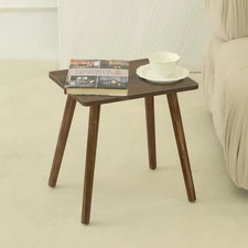Rustic Brown Small Wood End Table Mini Bed Side Table Modern Accent Nightstand