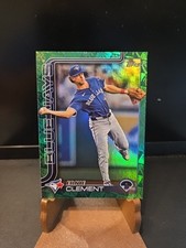 2025 Topps Series 1 Ernie Clement #319 Green Palmtree Holo Foil 59/99