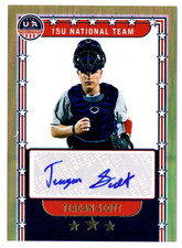 3/10 Gold 2024 Panini USA Stars & Stripes Auto Signed Teagan Scott NTS-TS Rookie