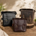 Full-Grain Leather Messenger Bag, Crossbody Satchel, Vintage Travel Shoulder bag