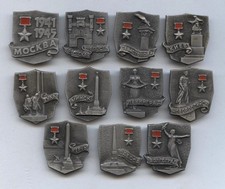 Konvolut abzeichen UdSSR II WK 1941 - 1945 St&auml;dte der Helden