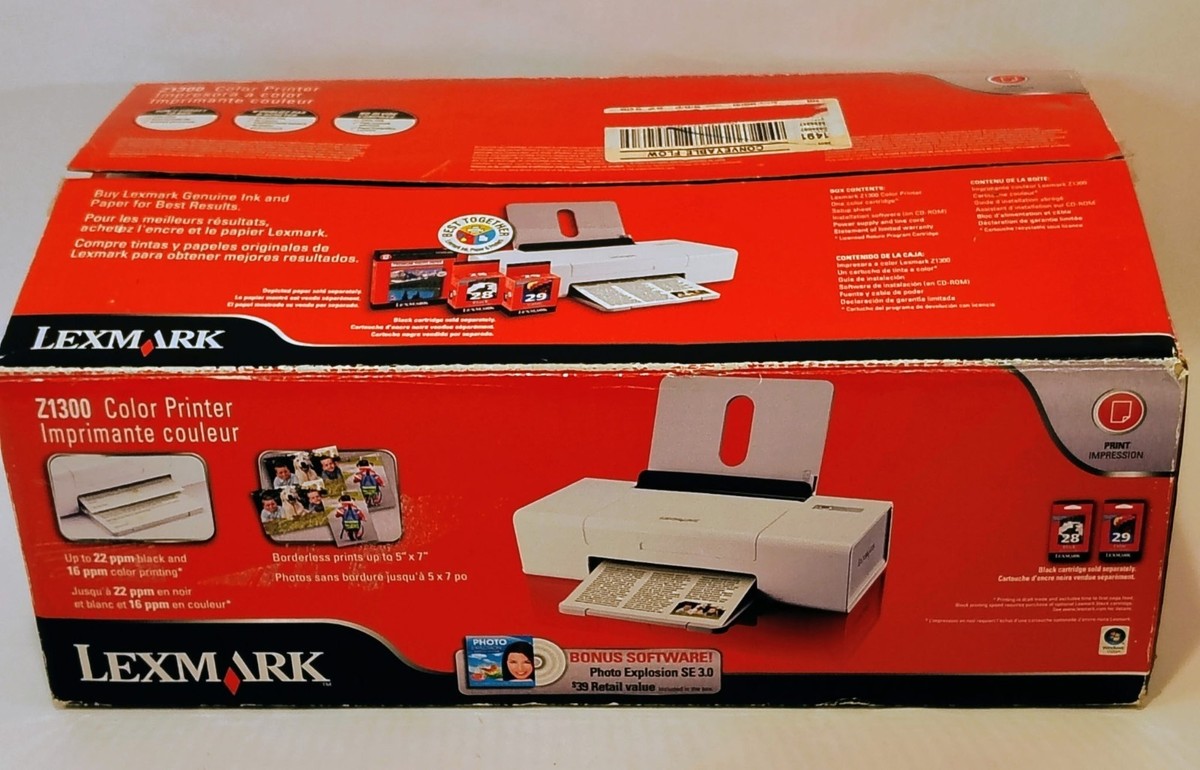 Lexmark Z1300 Digital Photo Color Inkjet Printer Open Box | eBay
