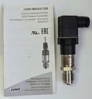 JUMO Midas C08 401002/999 Druckmessumformer 0-10 Bar 4-20mA relativ