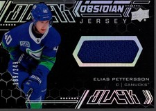 2020-21 UD Black Obsidian Jerseys #OJEP Elias Pettersson Jersey /249 - HKY