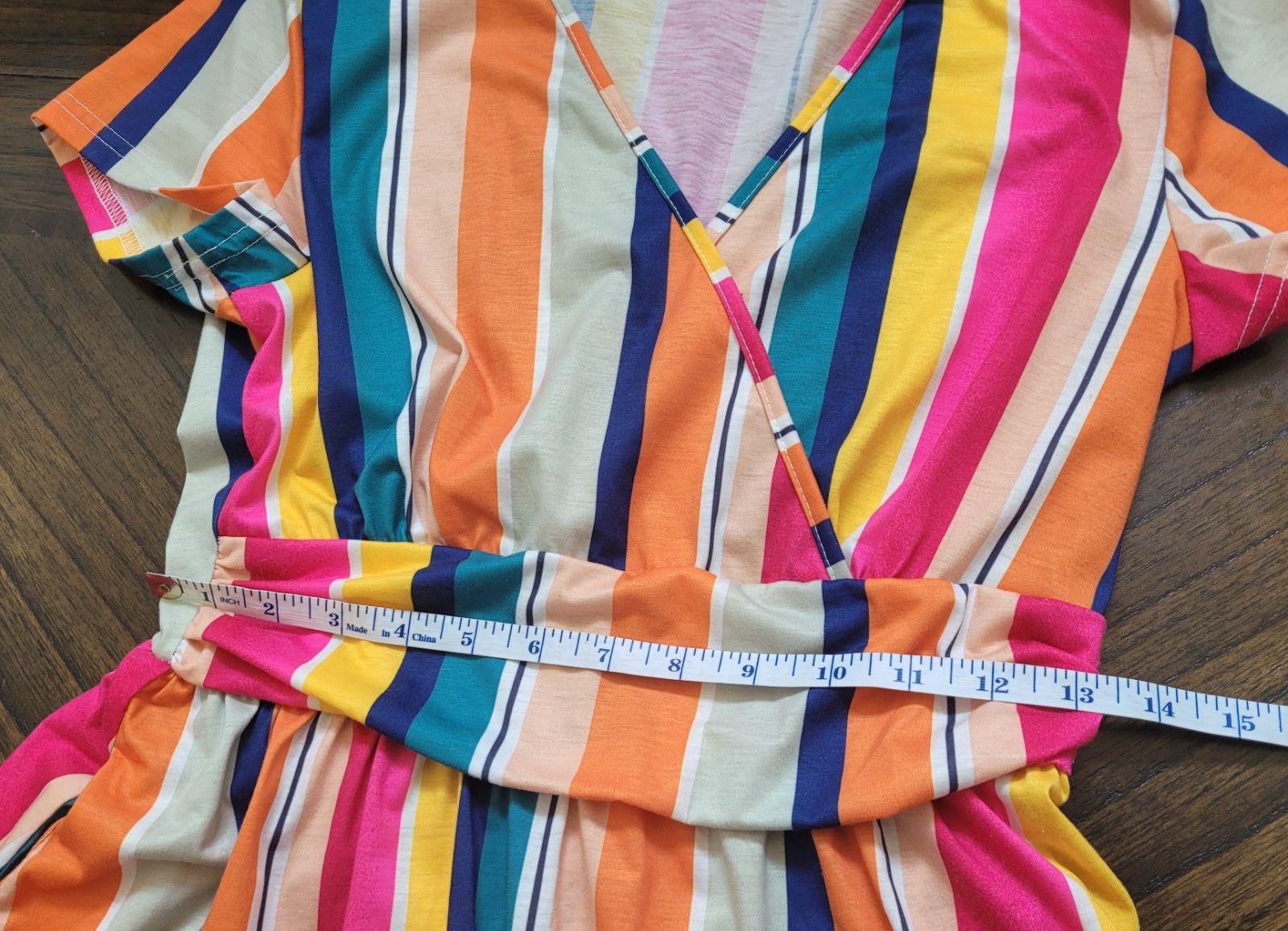 Ouges Womens Bright Striped Dress Size Small - image 3