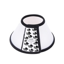 2X(Elizabethan Dog Pet Wound Healing Cone E- Collar White with Black C7K6)5439