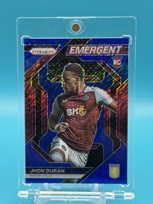 Jhon Duran RC Panini Prizm EMERGENT /8 Blue Shimmer ASTON VILLA SSP Rookie #12