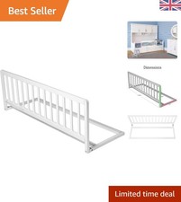 Safe & Stylish Wooden Bed Rail for Toddlers, 110cm x 38cm — Space Saver